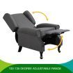 Modern Fabric Recliner Chair Lounge Single Sofa Deep Grey
