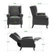 Modern Fabric Recliner Chair Lounge Single Sofa Deep Grey