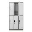 6 Doors Locker Cabinet Steel Storage Cupboard for Home Office School Gym