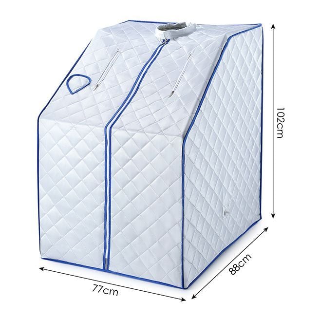 Portable Steam Sauna Full Body Spa Kit 1000W Steamer W/Foldable Chair + Remote Control