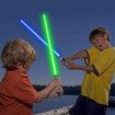 Double Bladed Laser Sword Light Saber Toy for Kids with Motion Sounds 7 Colour Changing 26 Inch Party Set 2 Pack