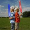 Double Bladed Laser Sword Light Saber Toy for Kids with Motion Sounds 7 Colour Changing 26 Inch Party Set 2 Pack