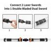 Double Bladed Laser Sword Light Saber Toy for Kids with Motion Sounds 7 Colour Changing 26 Inch Party Set 2 Pack