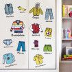Boys Clothing Label and Alphabet Wall Sticker Wardrobe Classification Tips Storage Organizing Nursery Room Decor