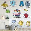 Boys Clothing Label and Alphabet Wall Sticker Wardrobe Classification Tips Storage Organizing Nursery Room Decor
