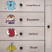 Boys Clothing Label and Alphabet Wall Sticker Wardrobe Classification Tips Storage Organizing Nursery Room Decor