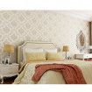 3D Self Adhesive Floral Pattern Non-Woven Wall Paper 53CMX5M Beige Yellow
