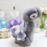 Pet Dress Dog Lace Skirt Lace  Wedding Party
