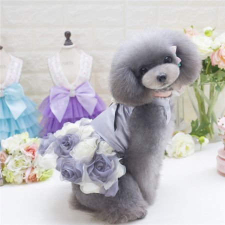 Pet Dress Dog Lace Skirt Lace Wedding Party