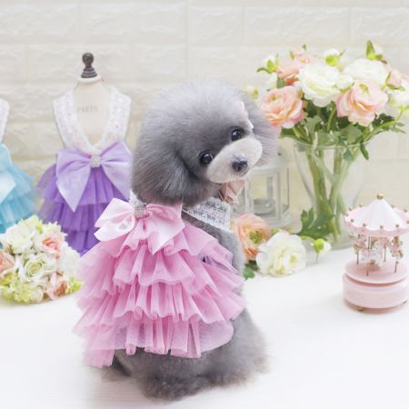 Pet Dress Dog Lace Skirt Lace Wedding Party