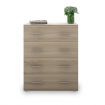 4 Drawers Chest Cabinet Tallboy High Gloss Front Storage Dresser Furniture - Oak