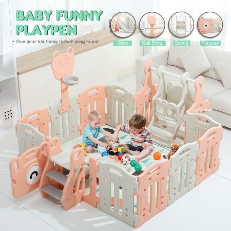 playpen with slide