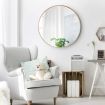 Gold Large Round Mirror Decorative Wall Mirror 60cm
