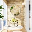 Gold Large Round Mirror Decorative Wall Mirror 60cm