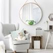 Gold Large Round Mirror Decorative Wall Mirror 80cm