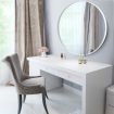 White Large Round Mirror Decorative Wall Mirror 80cm