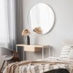 White Large Round Mirror Decorative Wall Mirror 80cm
