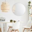 White Large Round Mirror Decorative Wall Mirror 80cm