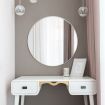 White Large Round Mirror Decorative Wall Mirror 80cm