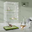Cat Cage Rabbit Bunny Hutch Pet Enclosure House Ferret Crate Animal Home Wire Portable 6 Wheels Multi Tiers