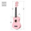 Soprano Ukulele 21 Inch Bundle 4 Strings Musical Instrument w/ Gig Bag Pink Melodic