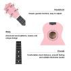 Soprano Ukulele 21 Inch Bundle 4 Strings Musical Instrument w/ Gig Bag Pink Melodic