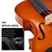 1/4 Acoustic Violin Kit 4 String Natural Varnish Finish w Case Bow Melodic