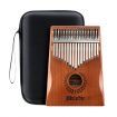 17 Keys Kalimba Mahogany Wood Thumb Piano Finger Percussion w/ Tuning Hammer Melodic