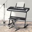 Keyboard Bench Stool Melodic X Style Adjustable Padded Folding Padded Piano Seat
