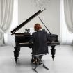 Keyboard Bench Stool Melodic X Style Adjustable Padded Folding Padded Piano Seat