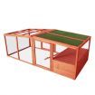 Chicken Coop Run Walk In Cage House Rabbit Hutch Pet Bunny Ferret Duck Enclosure Outdoor Wooden XXL