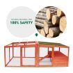 Chicken Coop Run Walk In Cage House Rabbit Hutch Pet Bunny Ferret Duck Enclosure Outdoor Wooden XXL