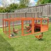 Chicken Coop Run Walk In Cage House Rabbit Hutch Pet Bunny Ferret Duck Enclosure Outdoor Wooden XXL