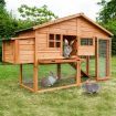 Petscene Wooden Rabbit Hutch Cage XL Guinea Pig Chicken Coop Run House with Nesting Box