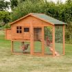 Petscene Wooden Rabbit Hutch Cage XL Guinea Pig Chicken Coop Run House with Nesting Box