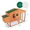Petscene Wooden Rabbit Hutch Cage XL Guinea Pig Chicken Coop Run House with Nesting Box
