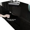 New 2 Drawer Coffee Table Storage Shelf High Gloss Black