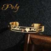 Poly Design Your Own Hollow Name Bangle Personalized Bracelet