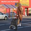 Shopping Cart Trolley Bag Dolly Foldable Grocery Aluminium Waterproof Wheeled Storage Market Utility Granny Black