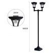 Deluxe Outdoor Solar Lights Garden Lamp Post with Double Lamp