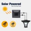 Deluxe Outdoor Solar Lights Garden Lamp Post with Double Lamp