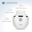 Sonic Vibrating Facial Cleansing Brush - 3 Brush Heads with 3 Modes, Waterproof, Smart Timer, Wireless Charging for Face Cleaning, Exfoliating and Massaging, Egg Shape, White