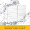 Large Acrylic Bakery Cake Display Cabinet Donuts Cupcake Pastries 4 Tier 5mm Thick