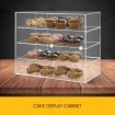 Large Acrylic Bakery Cake Display Cabinet Donuts Cupcake Pastries 4 Tier 5mm Thick