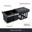 2x 15L Pull Out Trash Bin Dual Kitchen Garbage Waste Basket Cabinet Bin