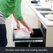 2x 15L Pull Out Trash Bin Dual Kitchen Garbage Waste Basket Cabinet Bin
