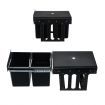 2x 15L Pull Out Trash Bin Dual Kitchen Garbage Waste Basket Cabinet Bin