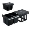 2x 15L Pull Out Trash Bin Dual Kitchen Garbage Waste Basket Cabinet Bin