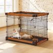 Petscene M Size Cat Dog Wire Crate Pet Cage Enclosure w/ WPC Frame