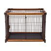 Dog Crate Puppy Playpen Doggy Cage Pet House Cat Kennel Home Enclosure WPC Frame Wire L